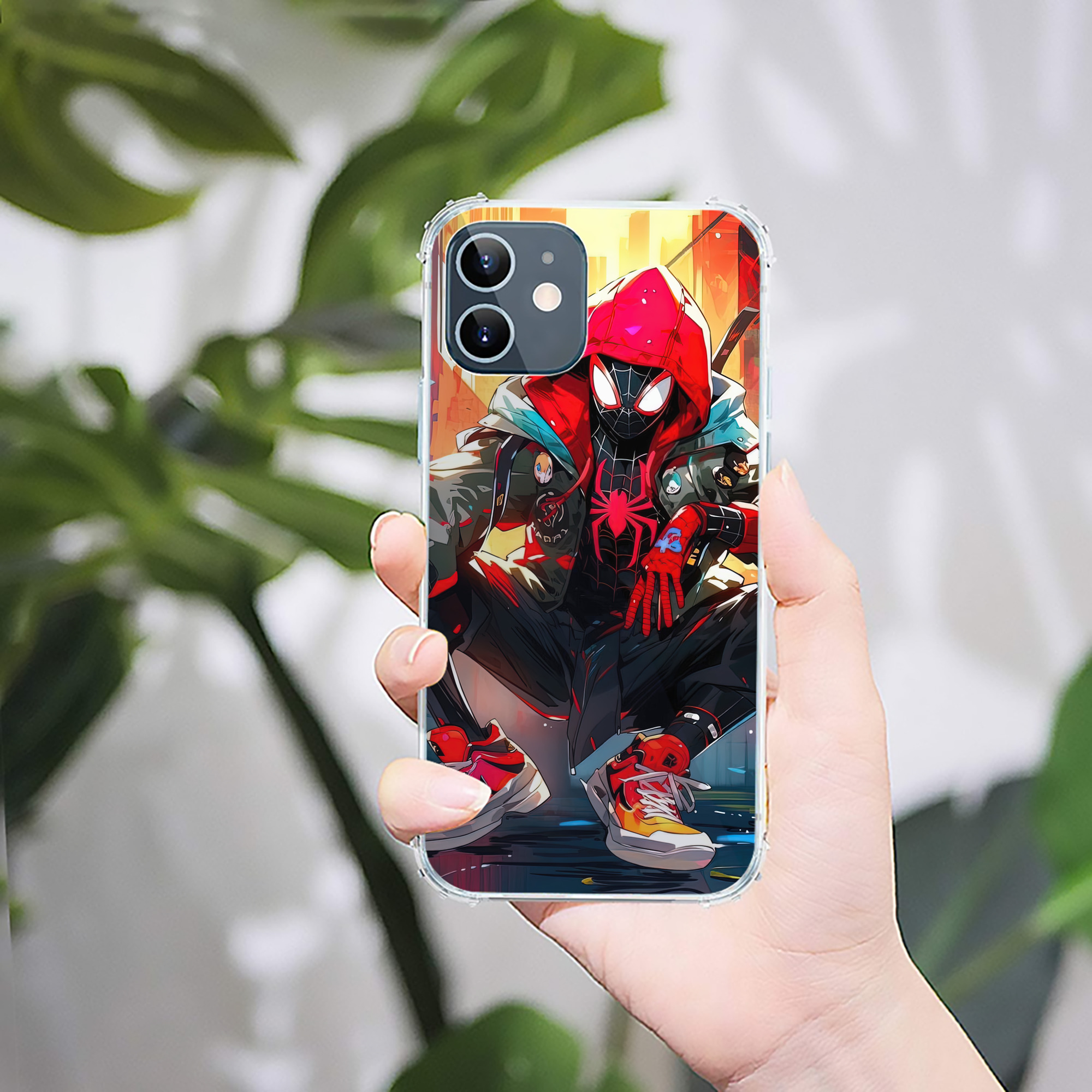 （画像用） Spider Man スパイダーマン 【iPhone 12シリーズ対応】透明スマホケース（クリアソフトケース）